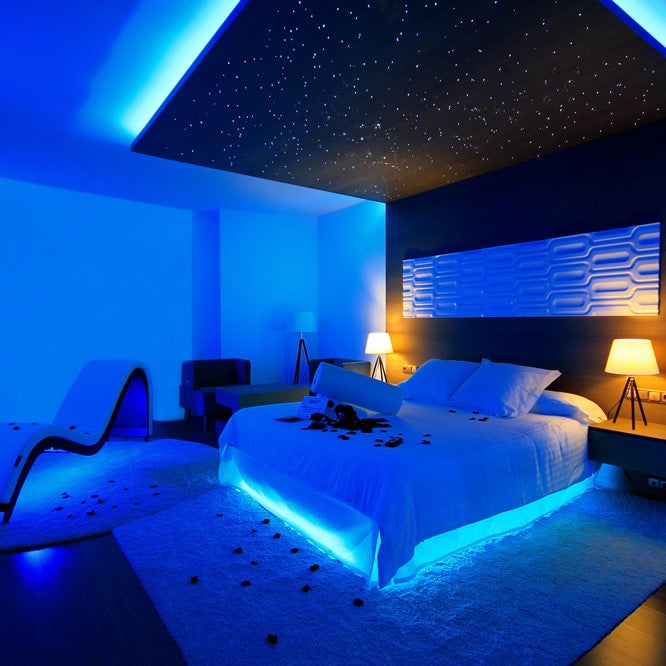 Tira de luz LED impermeable con control remoto y cambio de color