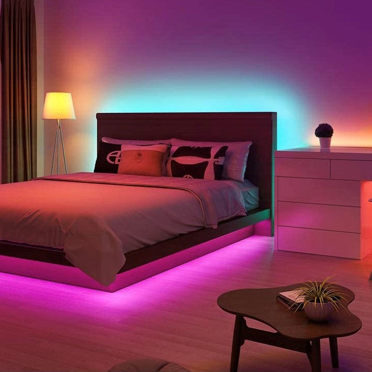 Tira de luz LED impermeable con control remoto y cambio de color