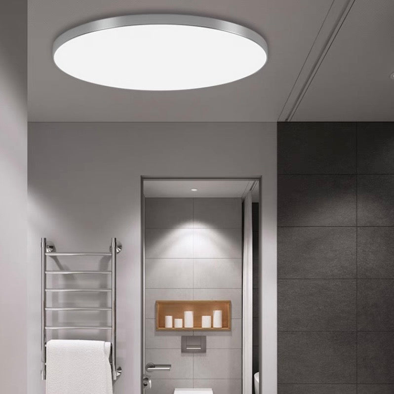 Luz de techo LED redonda moderna, montaje empotrado brillante para interiores