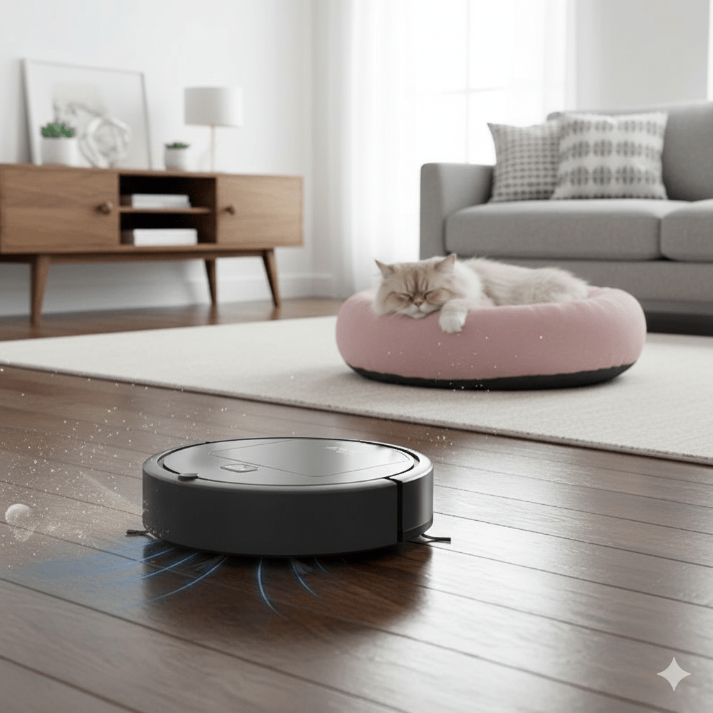 Smart robot vacuum cleaner with ultra-quiet cleaning - product detail 3