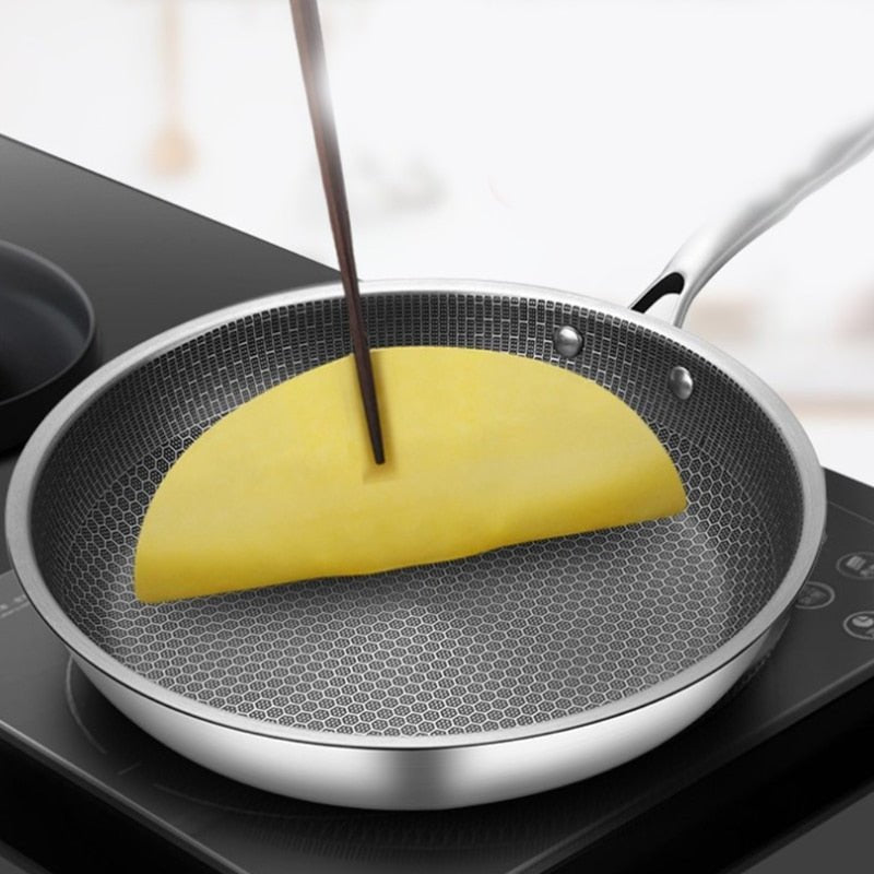 Stainless steel frying pan with non-stick coating - product detail 2