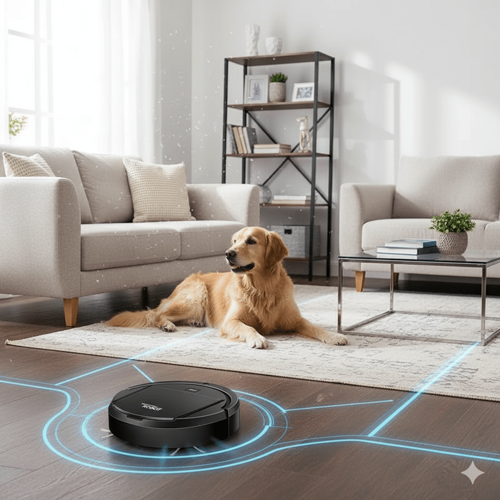 Smart robot vacuum cleaner with ultra-quiet cleaning - product detail 4