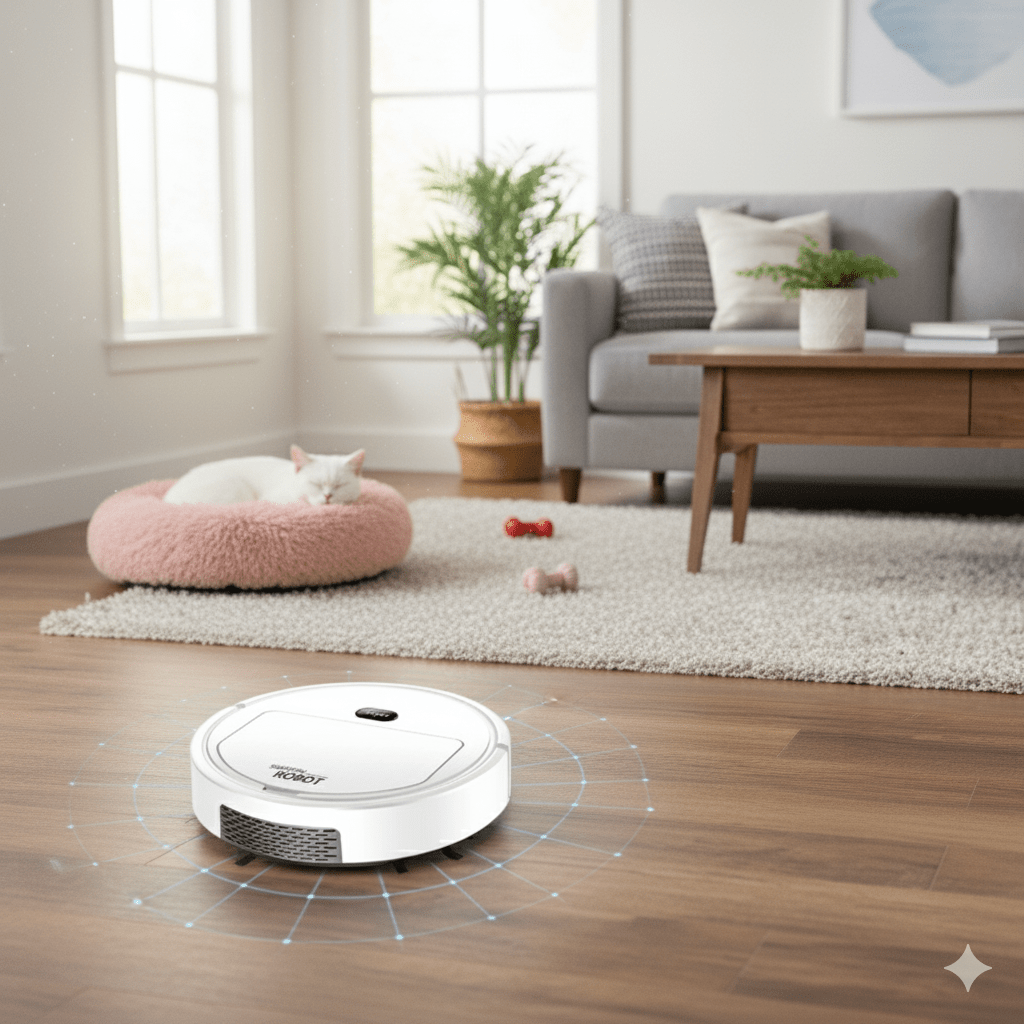 Smart robot vacuum cleaner with ultra-quiet cleaning - product detail 5
