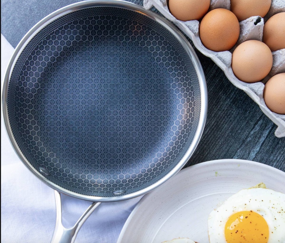 Stainless steel frying pan with non-stick coating - product detail 5