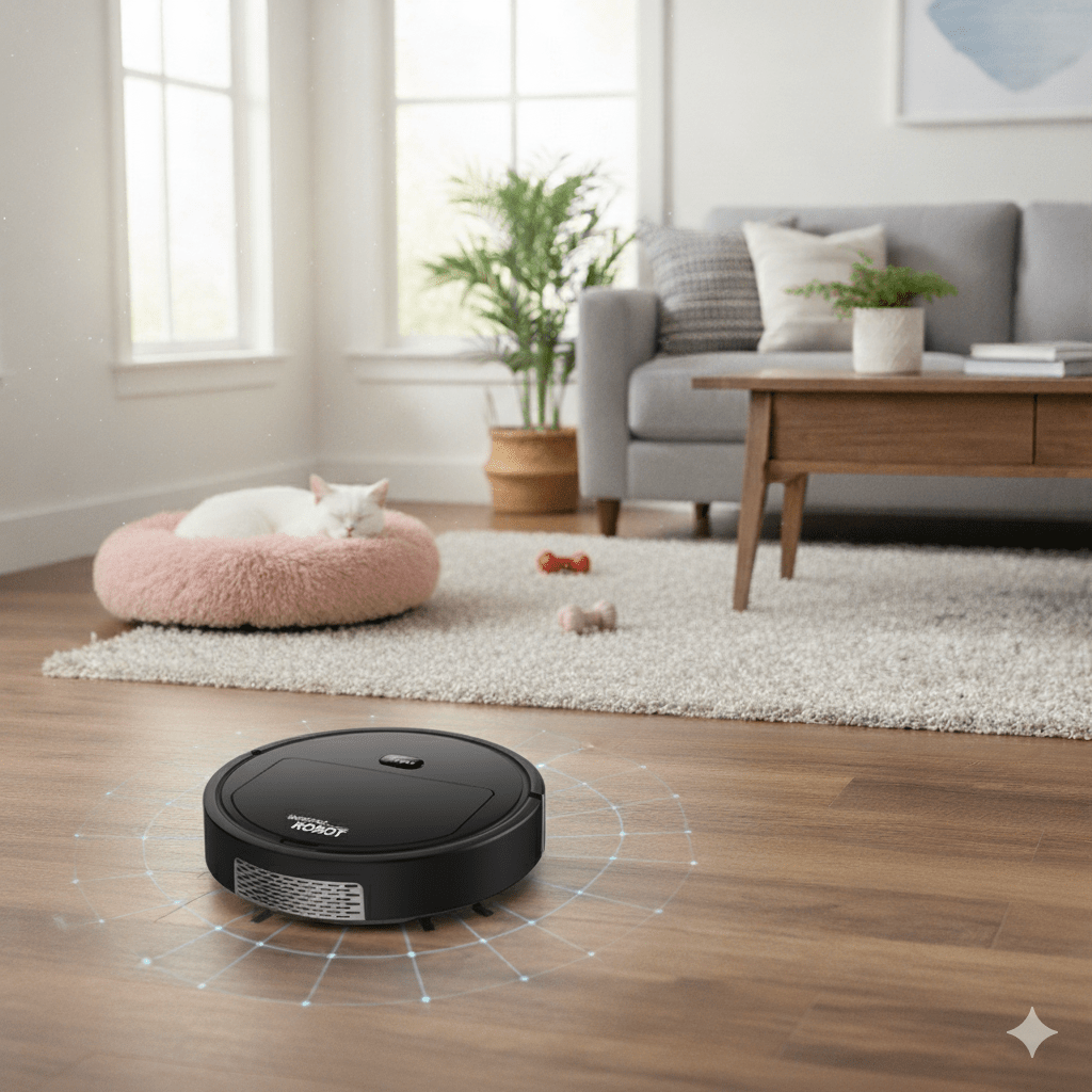 Smart robot vacuum cleaner with ultra-quiet cleaning - product detail 7