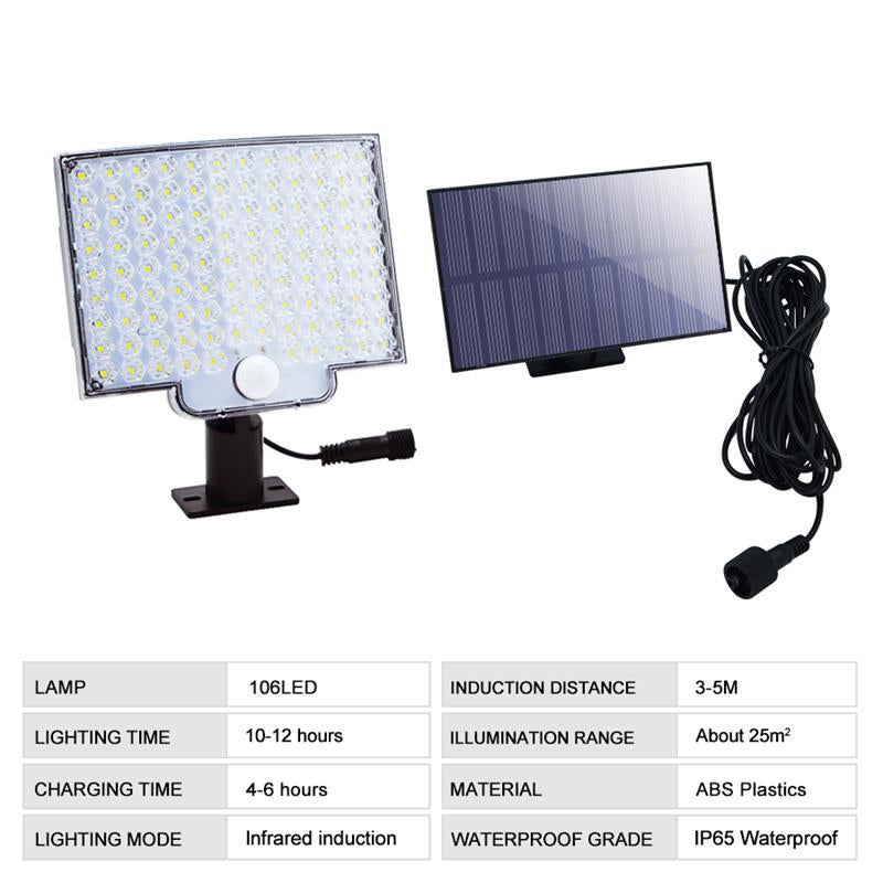 106 LED Solar Outdoor Light With Motion Sensor - product detail 4