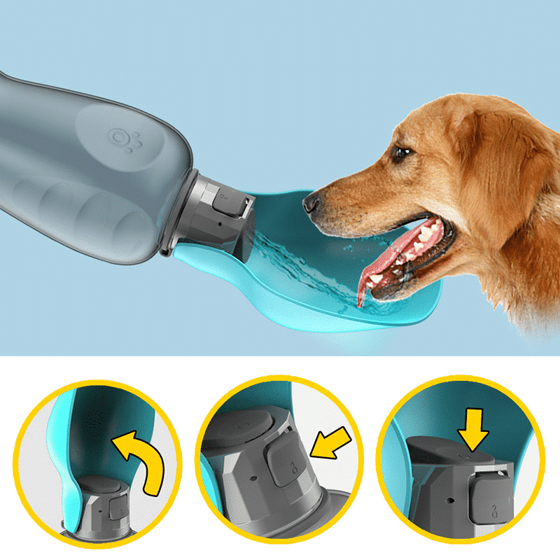 Travel Water Bottle For Dogs With Foldable Leak-proof Bowl - product detail 5