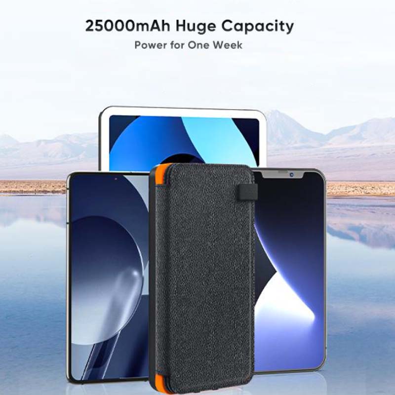 25000mAh high-performance solar power bank - quick charge - product detail 6