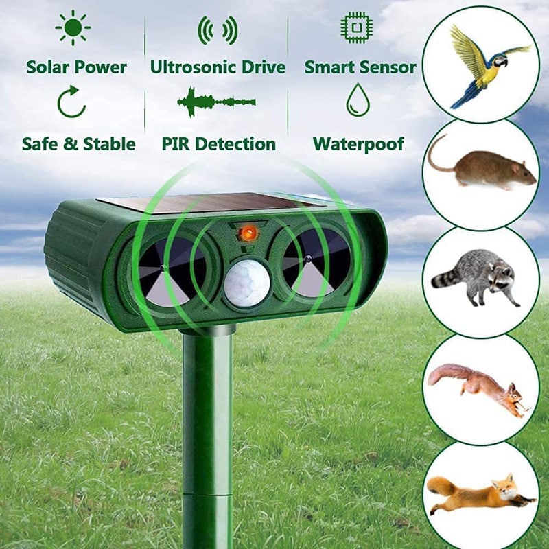 Solar-powered Ultrasonic Animal Repellent - product detail 8