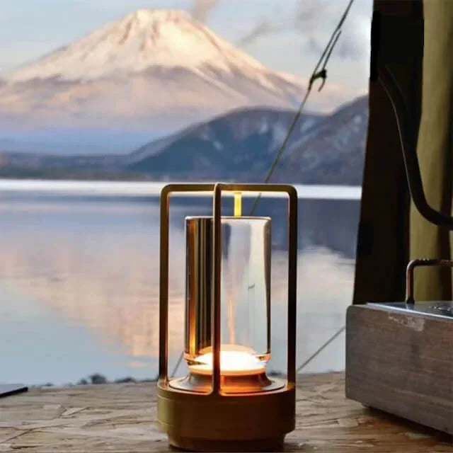 Lámpara de mesa estilo vintage recargable con control táctil y luz LED