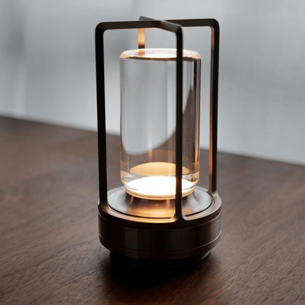 Lámpara de mesa estilo vintage recargable con control táctil y luz LED