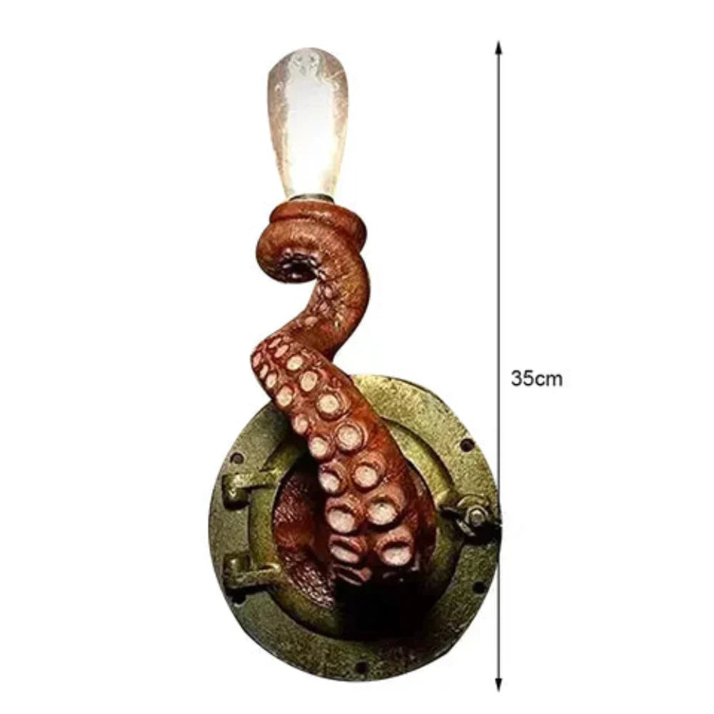 Lámpara de pared decorativa estilo tentáculo de pulpo escultórico