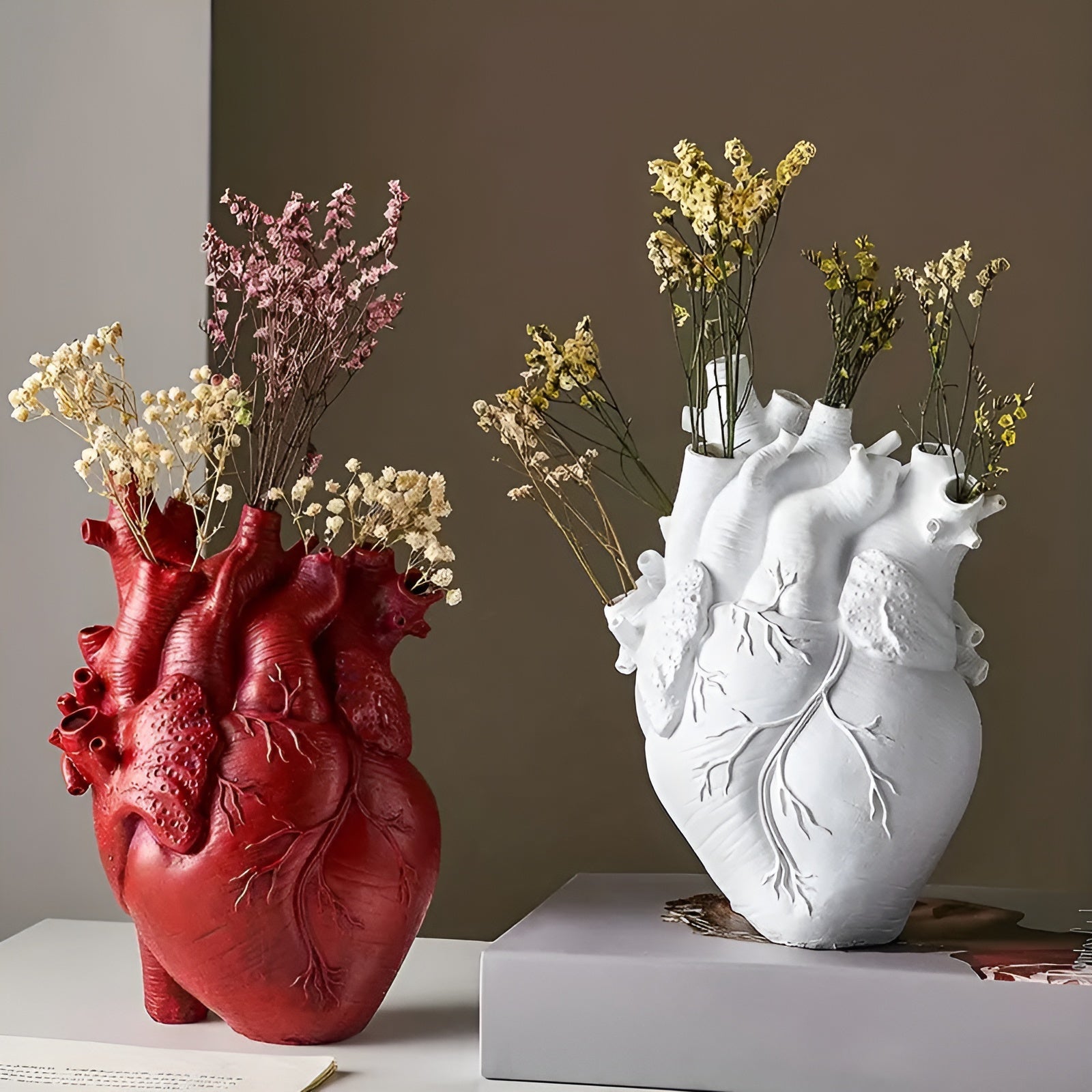 NOMOVA Bamboo & Wood Lively Heart-Shaped Vase