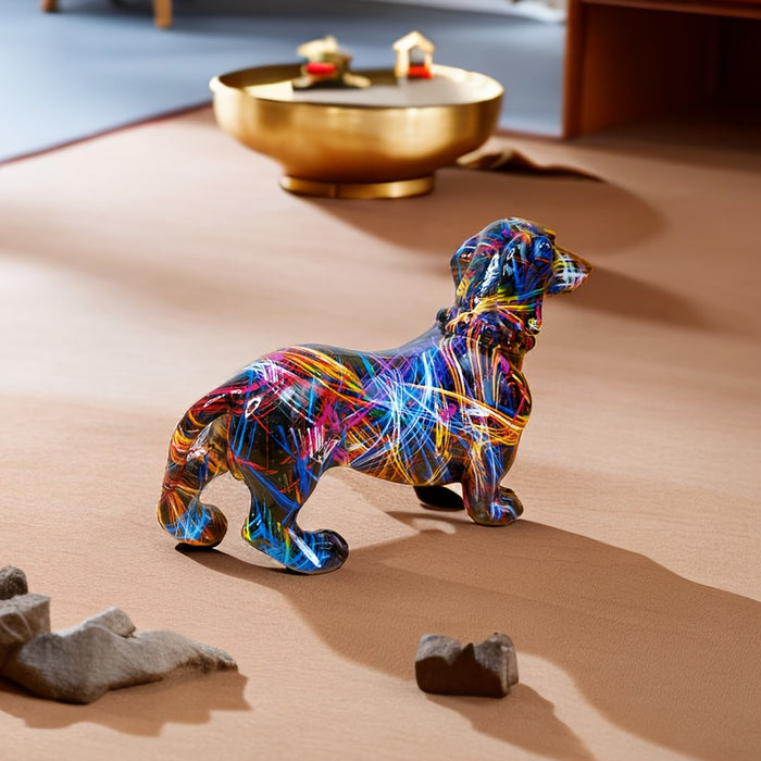 Colorful Dachshund Statue - product detail 2