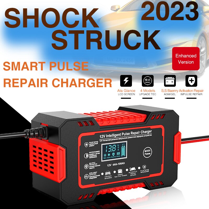Car Battery Charger 12v 6a Pulse Repair LCD Display - product detail 3