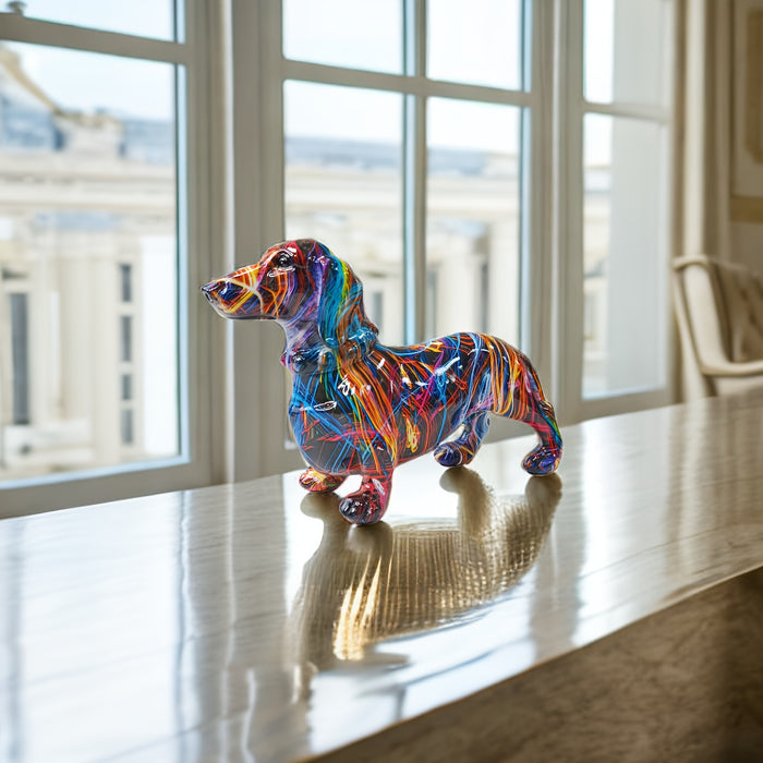Colorful Dachshund Statue - product detail 3
