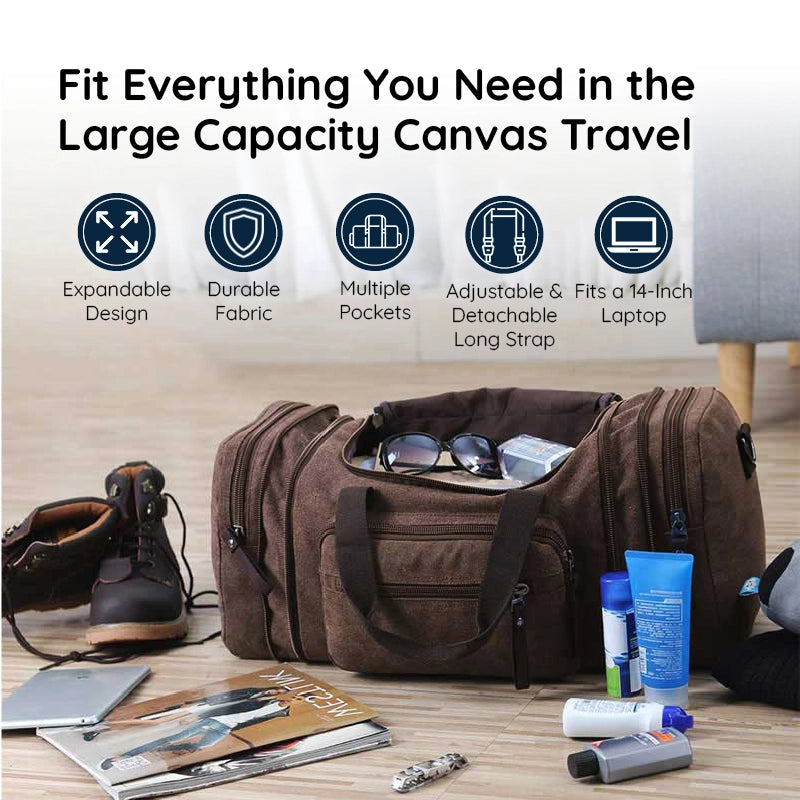 Large Capacity Canvas Travel Bag - product image 15