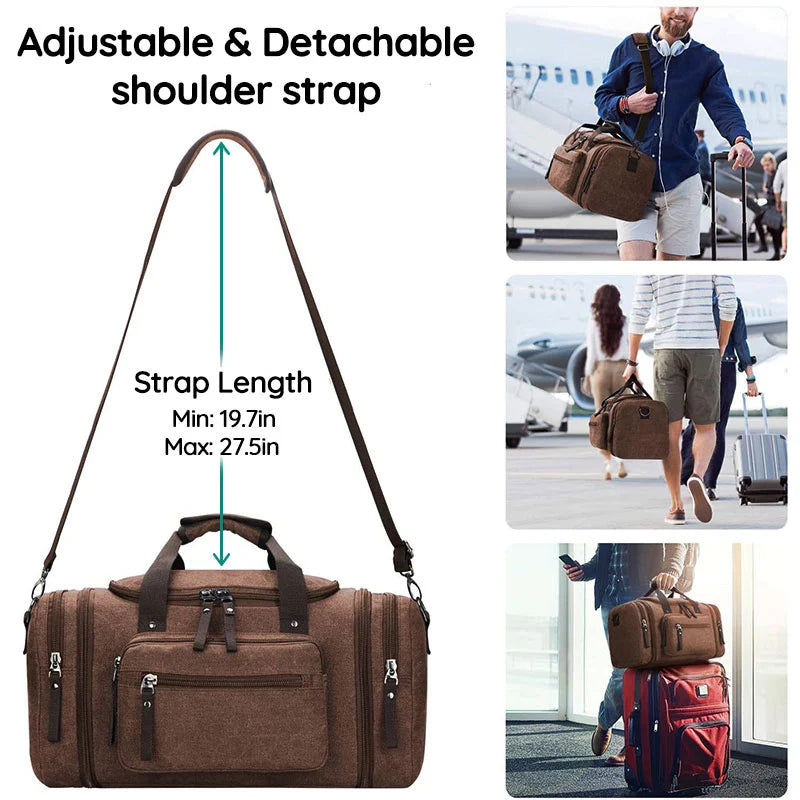 Large Capacity Canvas Travel Bag - product image 11