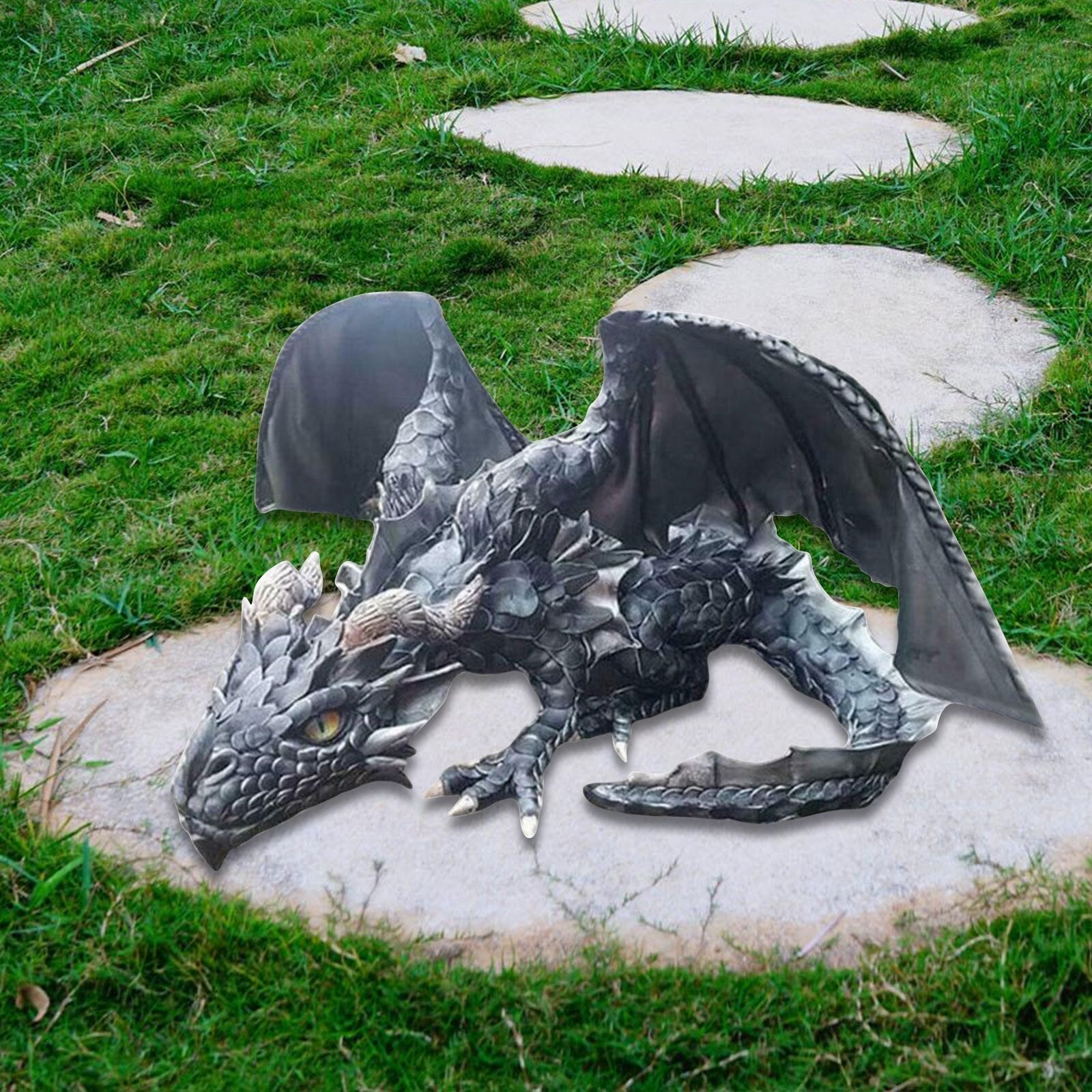 Crouching Dragon Guardian Statue - product detail 4