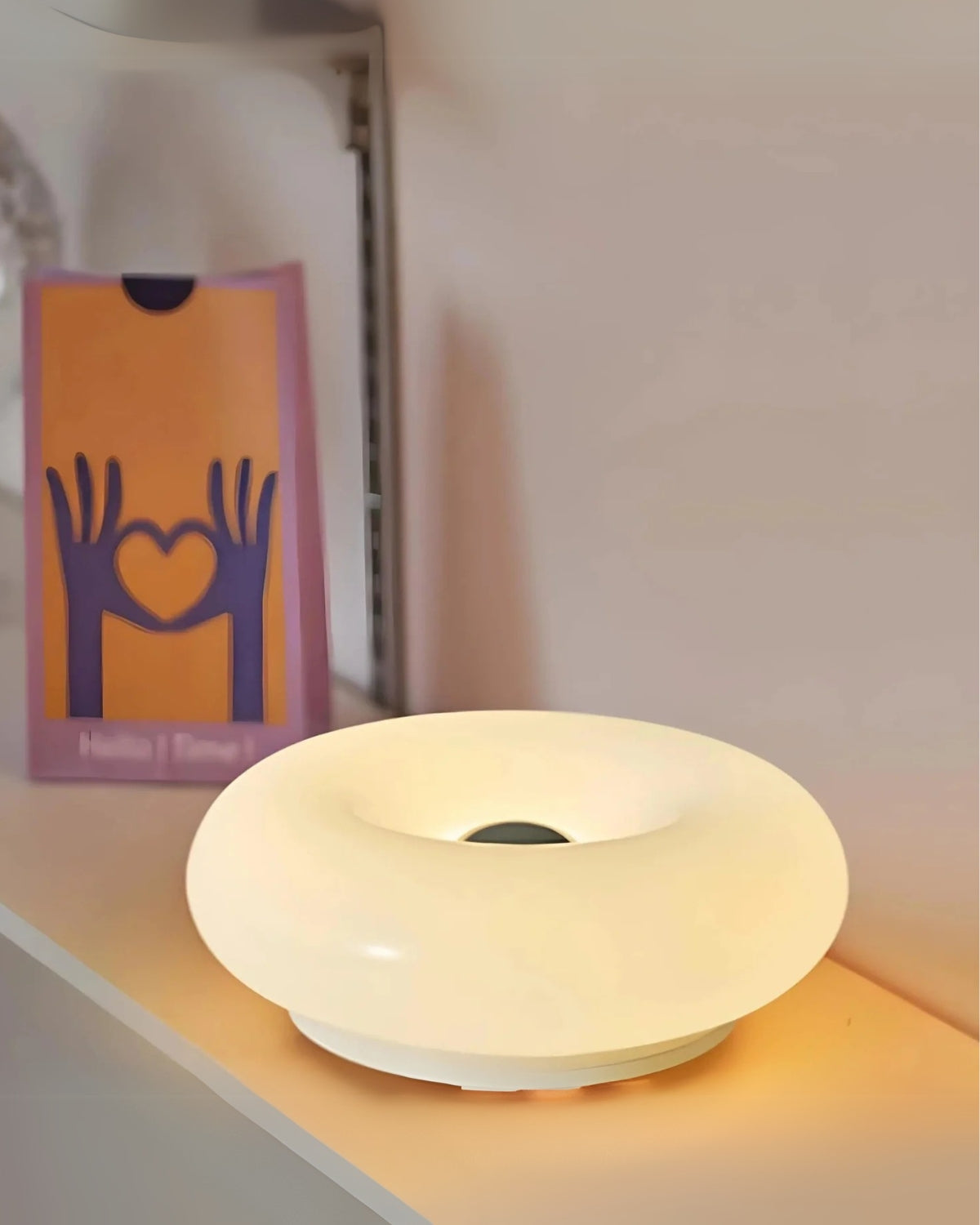 Round Donut Table Lamp – Soft LED Light &amp; 30cm Decorative Design