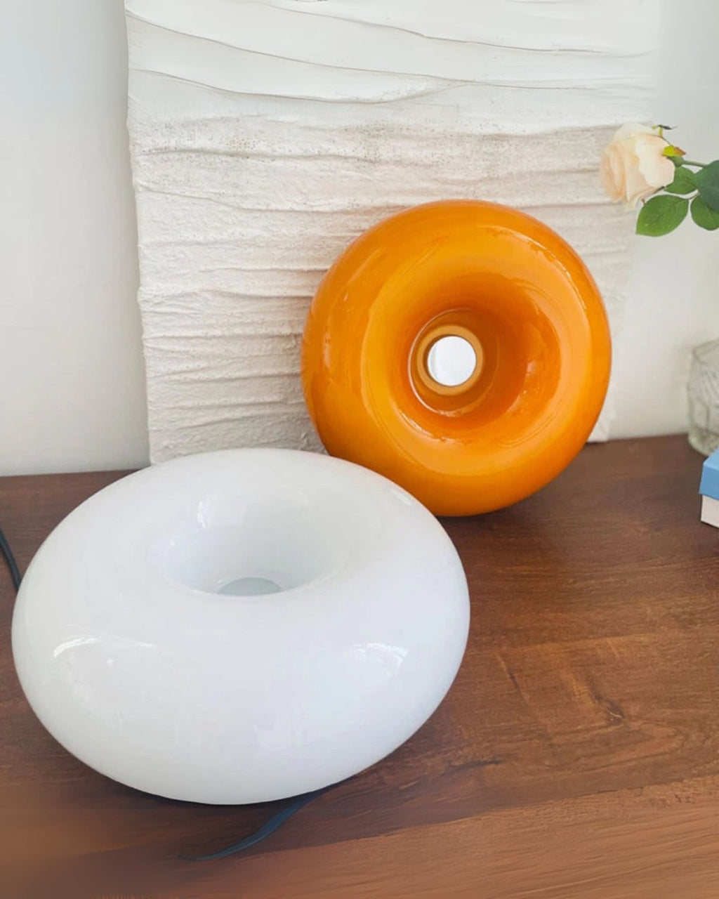 Round Donut Table Lamp – Soft LED Light &amp; 30cm Decorative Design
