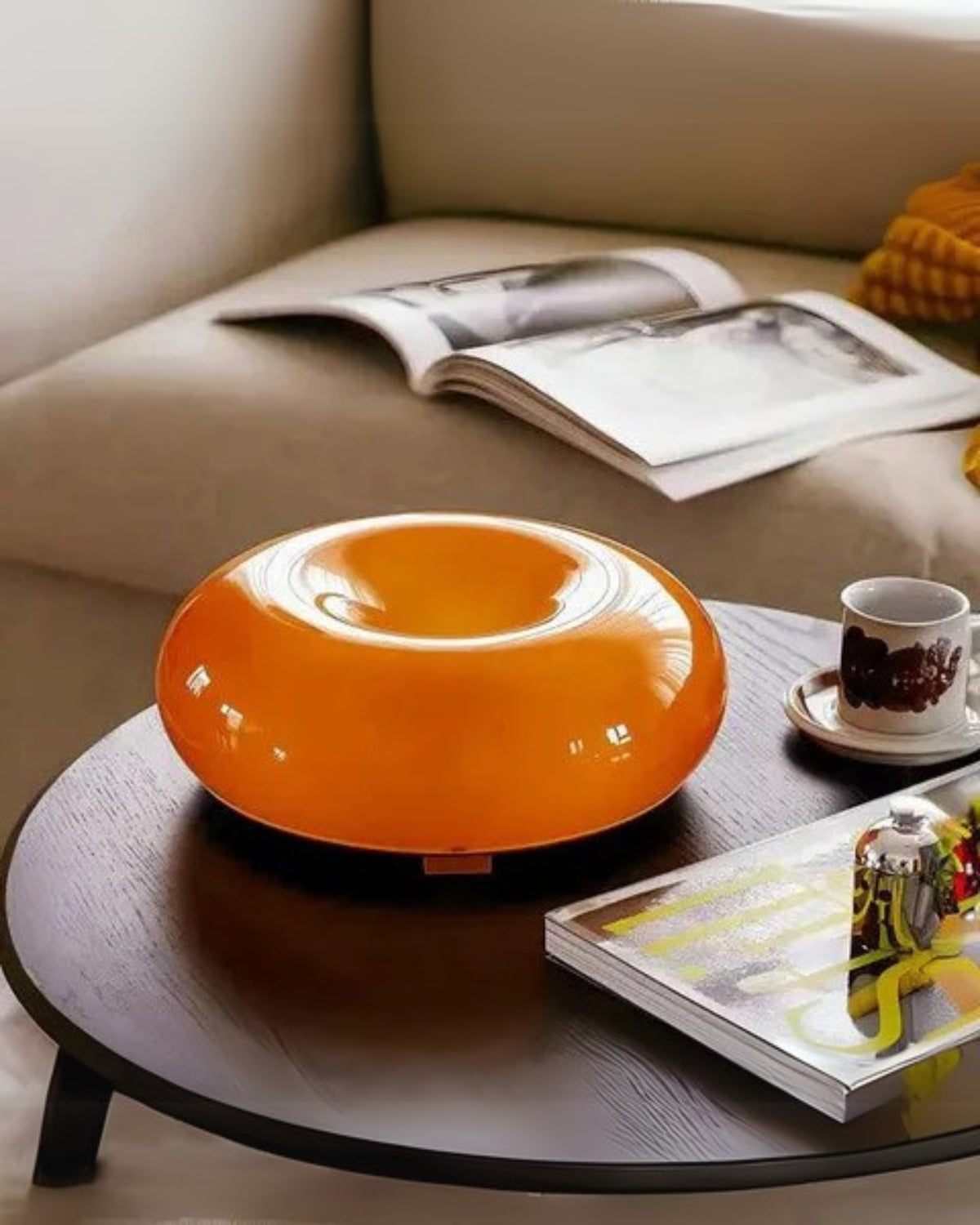 Round Donut Table Lamp – Soft LED Light &amp; 30cm Decorative Design