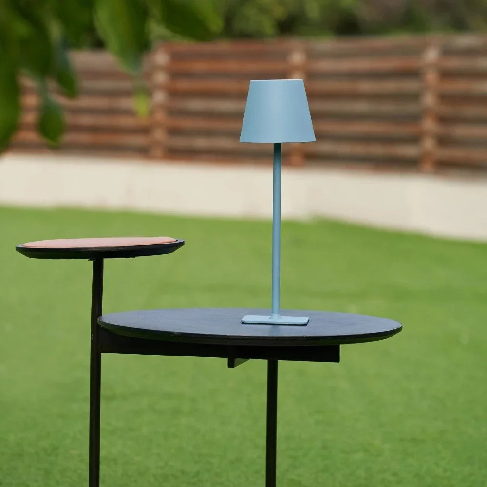 Lámpara de mesa alta regulable con control táctil y luz LED recargable