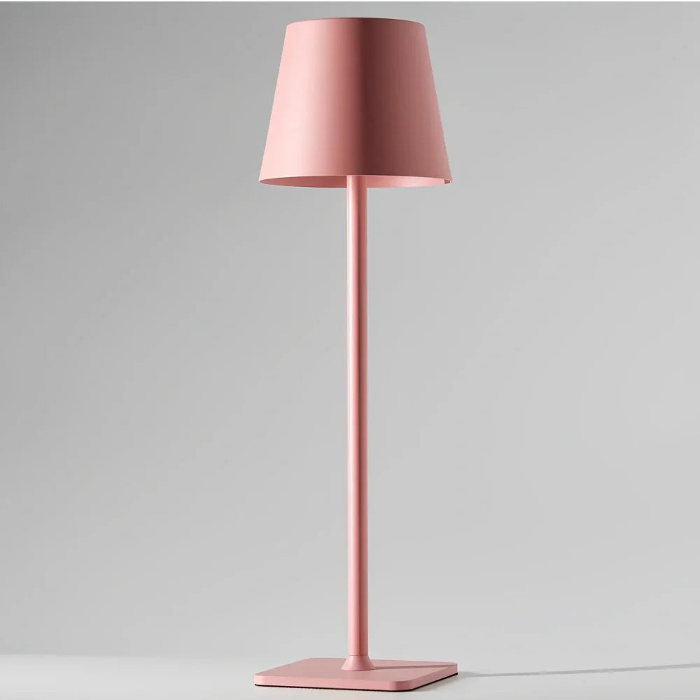 Lámpara de mesa alta regulable con control táctil y luz LED recargable