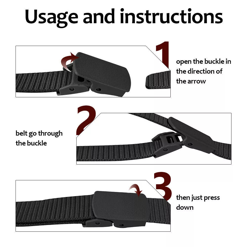 Mens Military Nylon Canvas Belts with Breathable Webiing - product detail 5