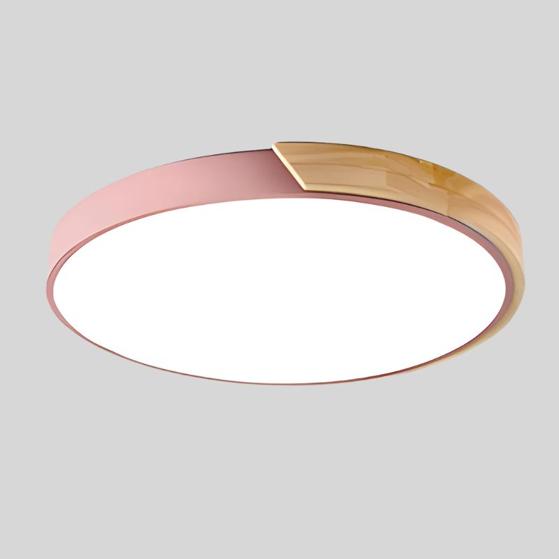 Luz de techo redonda delgada moderna y minimalista con brillo para espacios del hogar