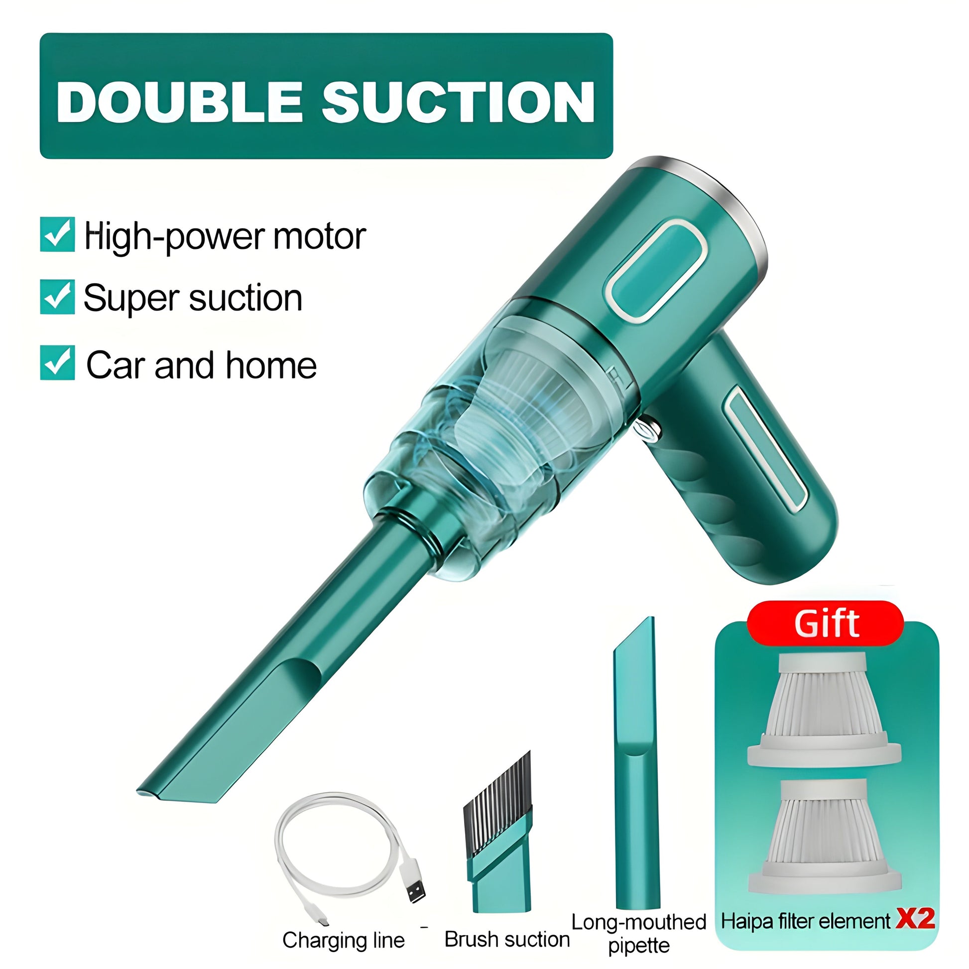 Portable USB Rechargeable Vacuum Cleaner for Car and Home - product detail 7