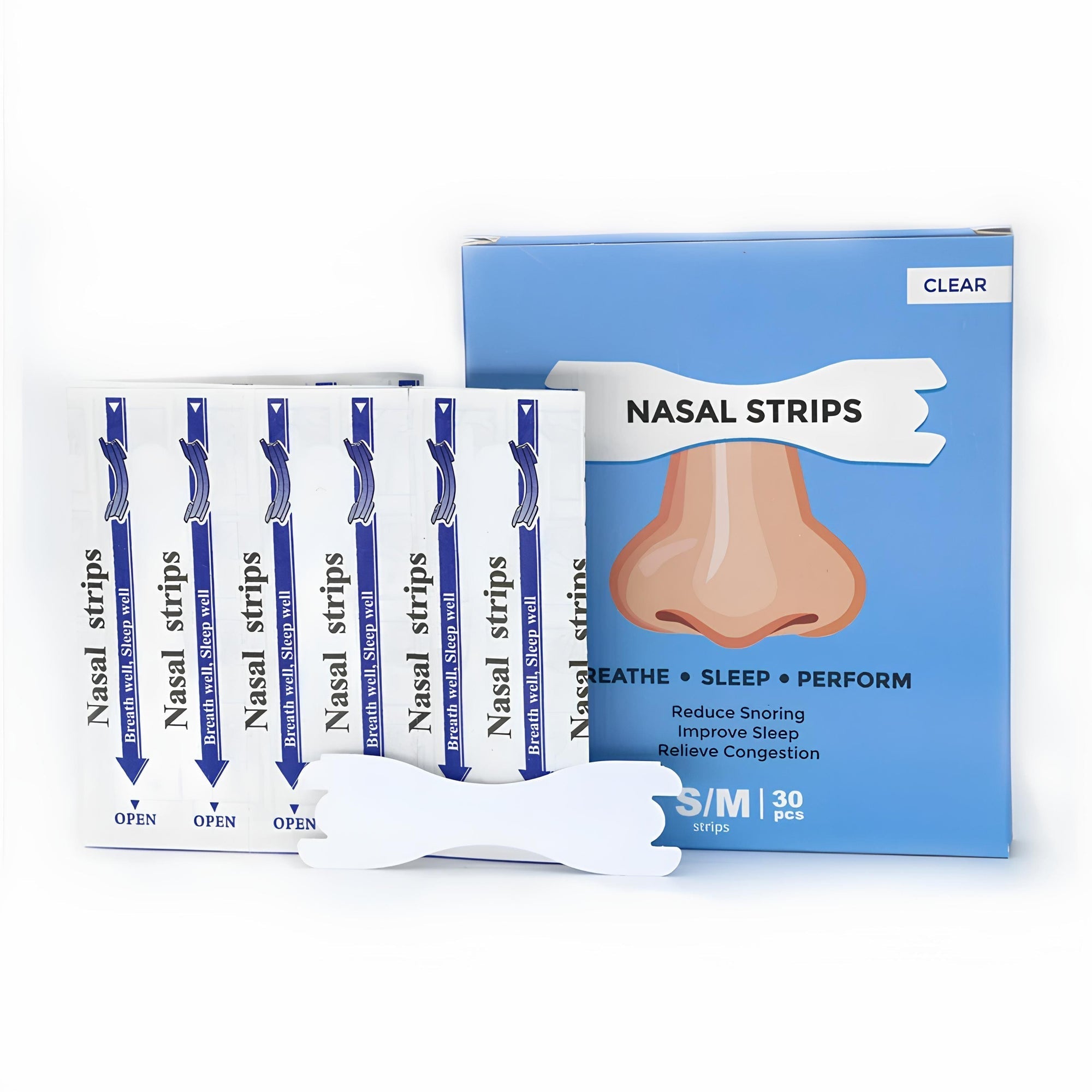 NOMOVA Anti-Snoring Nasal Strips - 30 Pieces