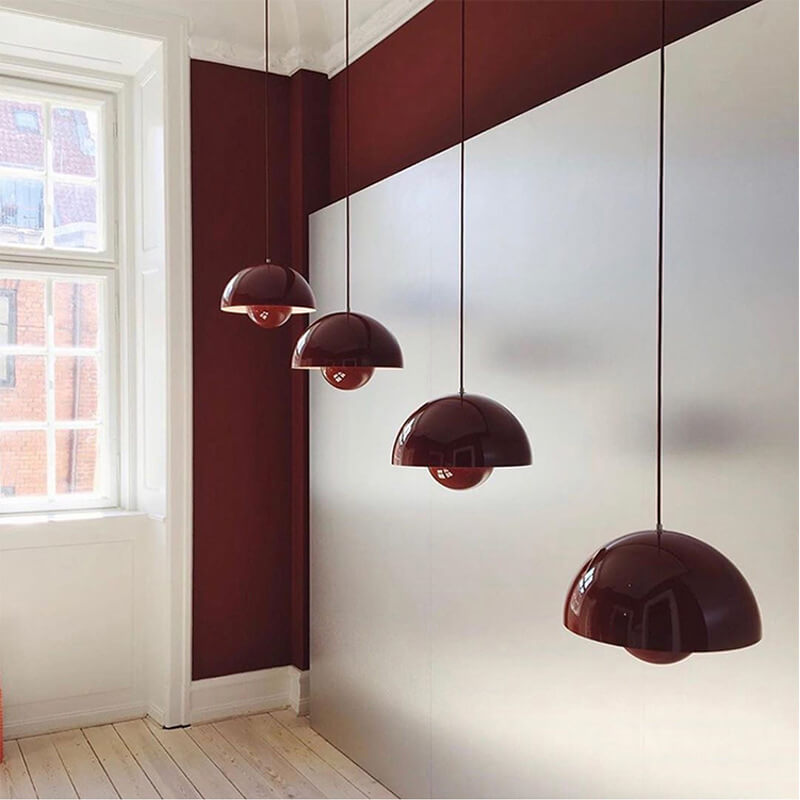 Lámpara colgante Nordic Dome Iluminación de techo contemporánea y minimalista