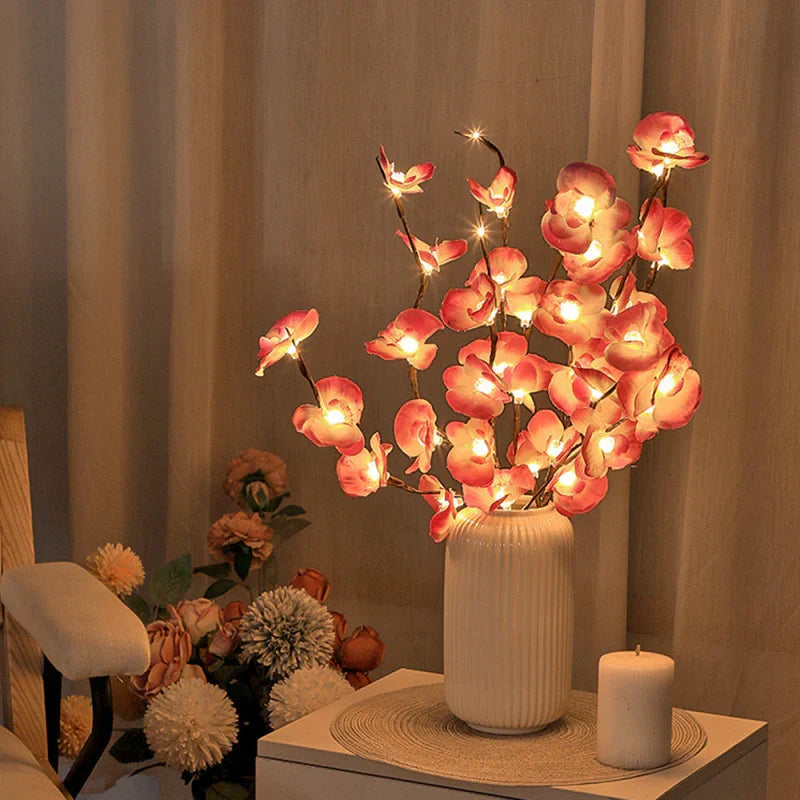 Rama de luces LED de hadas, iluminación decorativa interior alimentada por batería