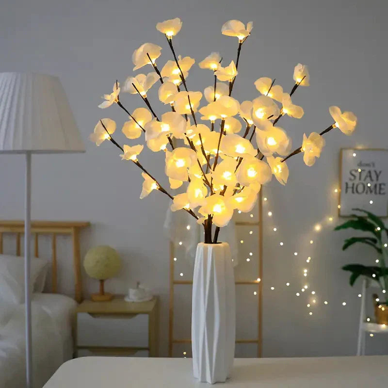 Rama de luces LED de hadas, iluminación decorativa interior alimentada por batería