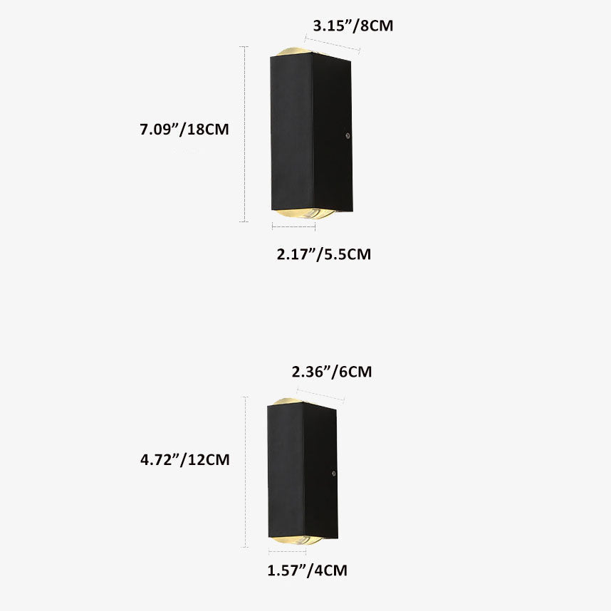 Luz de pared LED impermeable para exteriores, moderna, para patio y jardín.