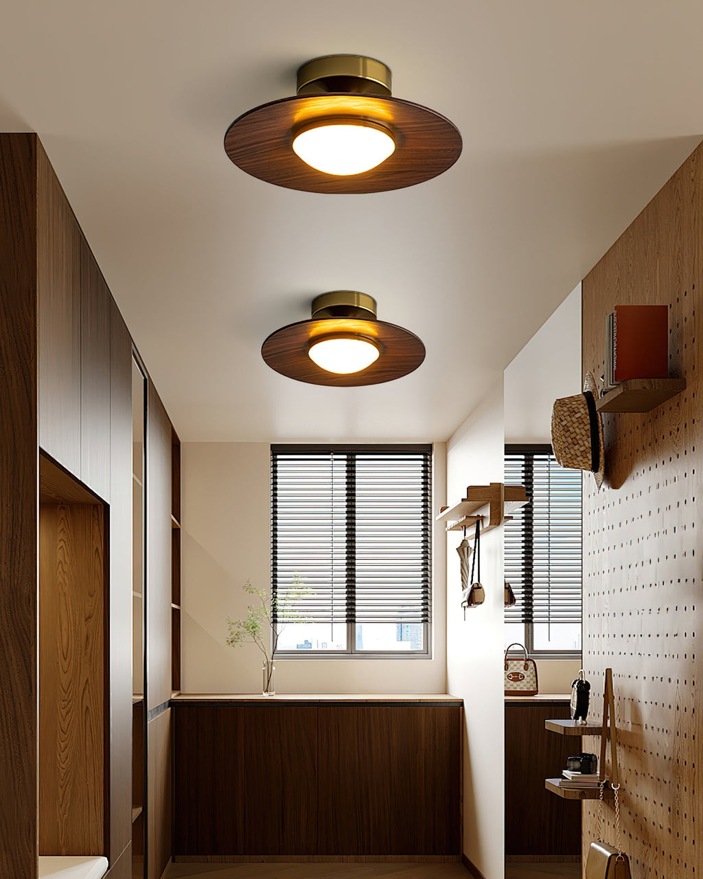 Luz de techo LED contemporánea con diseño compacto de montaje empotrado