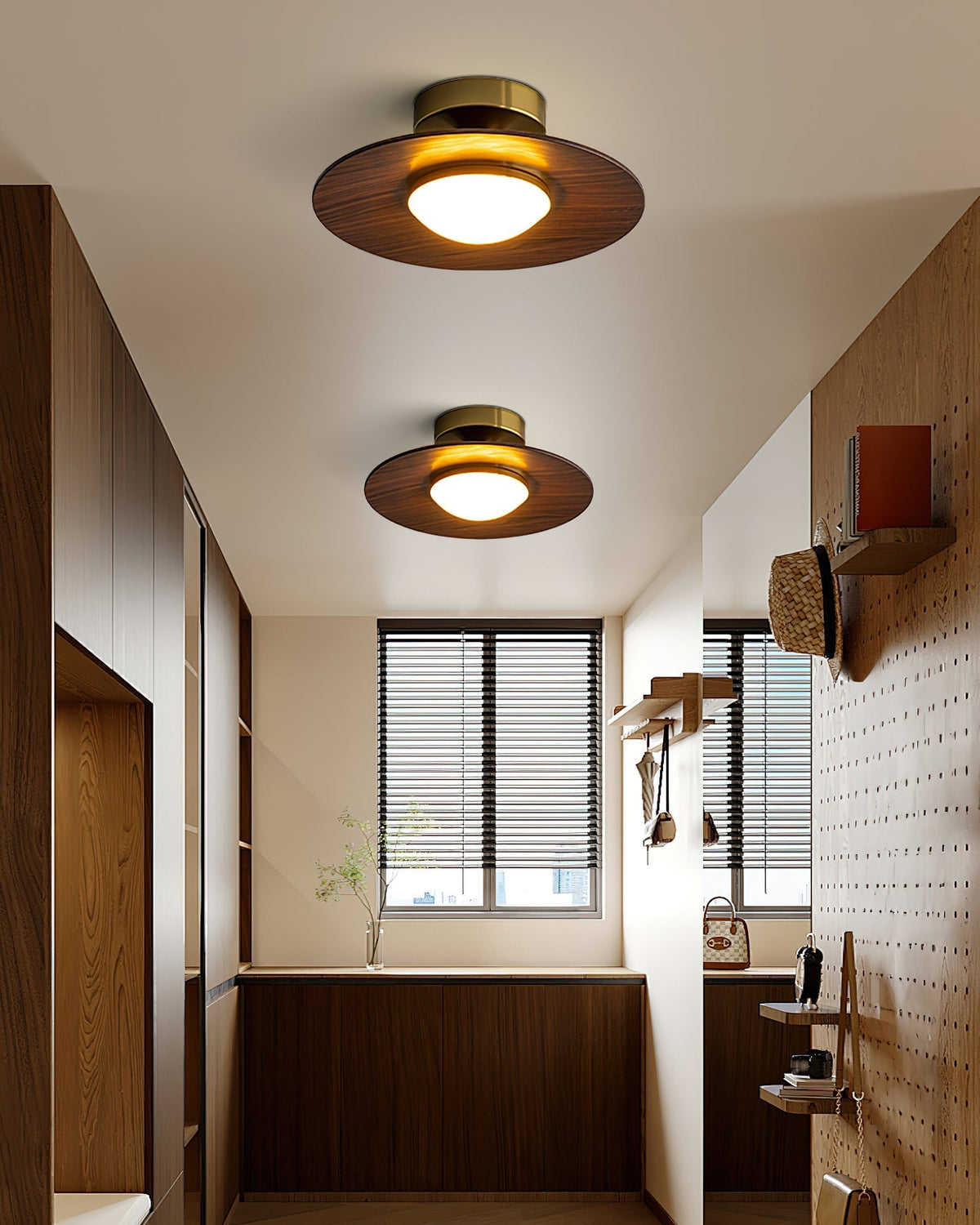 Luz de techo LED contemporánea con diseño compacto de montaje empotrado