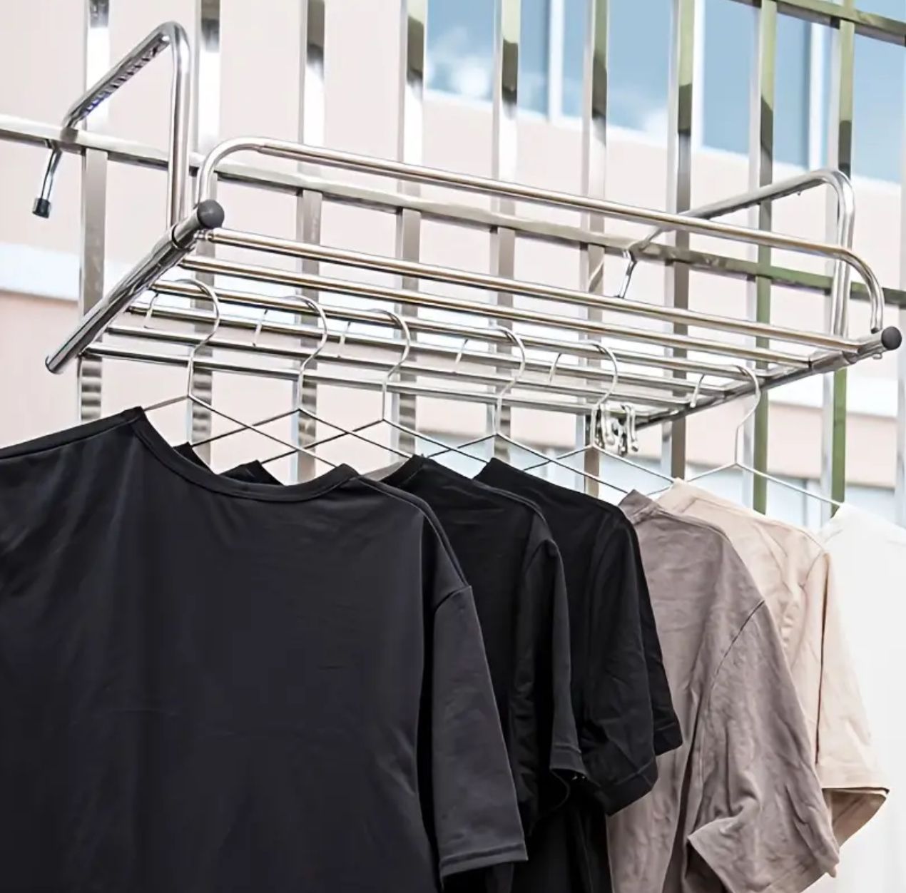 Stainless Steel Extendable Foldable Balcony Clothes Dryer - product detail 2