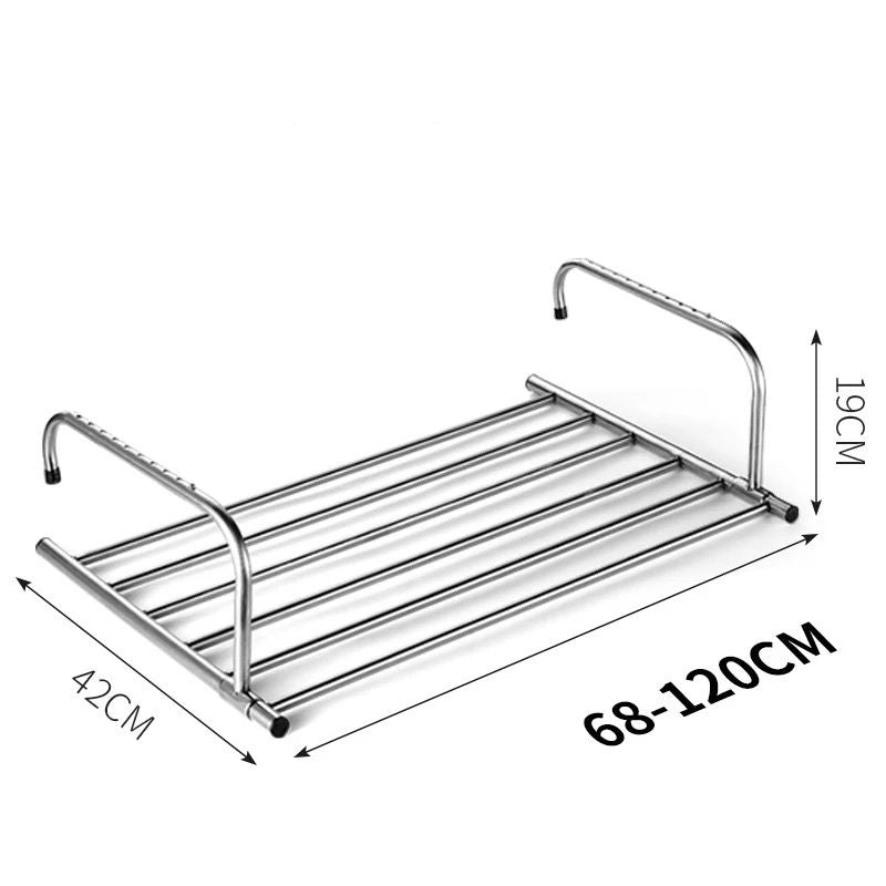 Stainless Steel Extendable Foldable Balcony Clothes Dryer - product detail 4