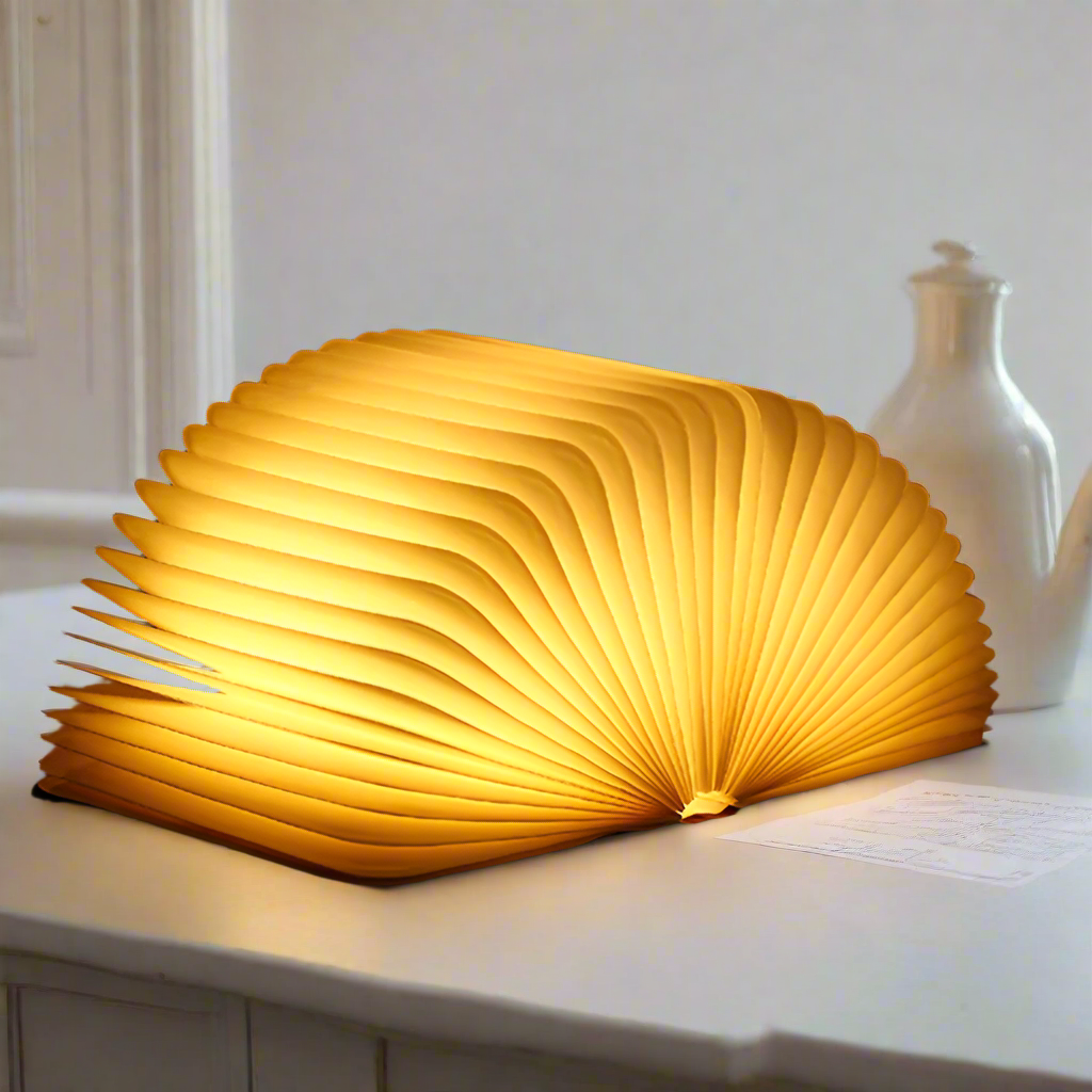 Luz nocturna LED decorativa en forma de libro recargable por USB