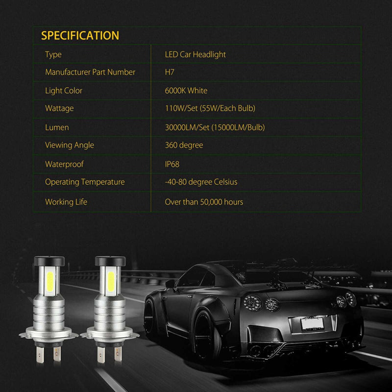 4x H7 LED Headlight Bulb Kit - product image 6