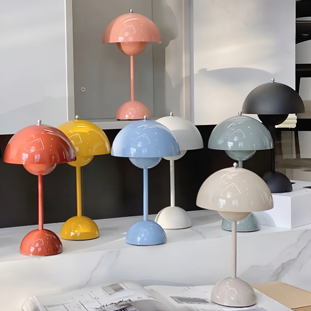 Lámpara de mesa LED escandinava moderna regulable para iluminación del hogar