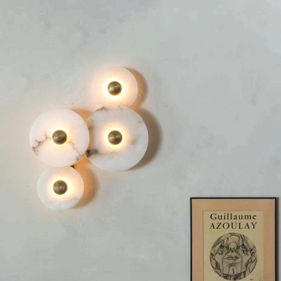 Lámpara de pared decorativa redonda LED de montaje empotrado
