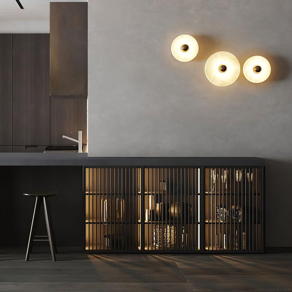 Lámpara de pared decorativa redonda LED de montaje empotrado