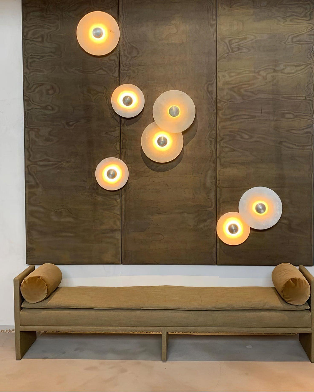 Lámpara de pared decorativa redonda LED de montaje empotrado