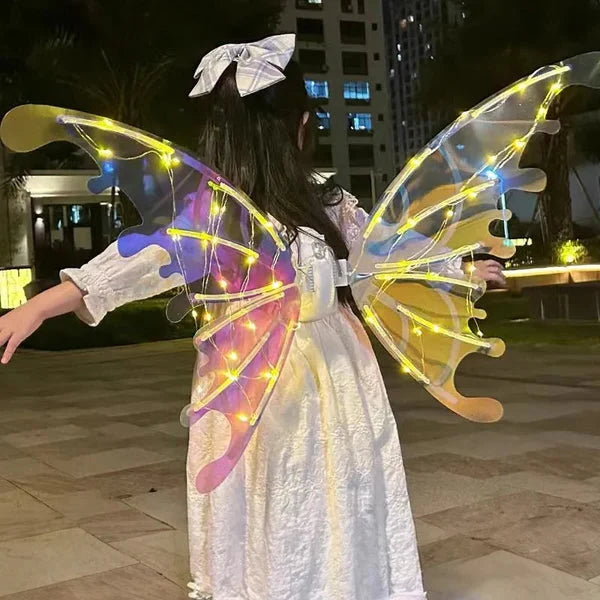 Electric Colorful Kids / Adults LED Fairy Wings Costume - product image 1