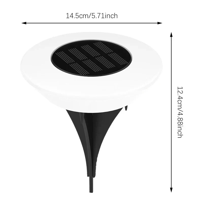 Solar Ground Light 4-Pack – 14 LEDs & 360° Ground Illumination