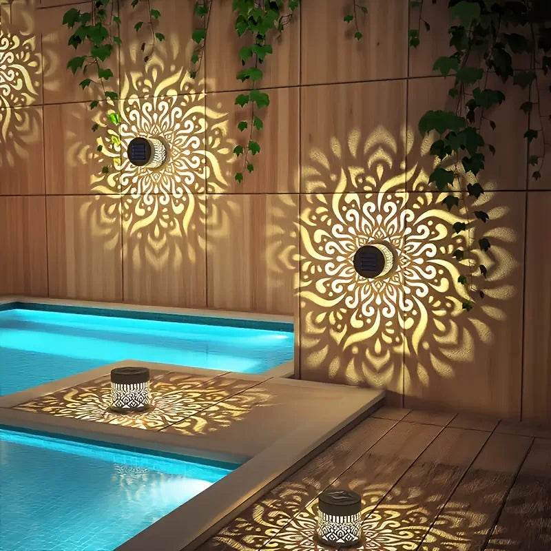 Solar Decorative Lantern – Shadow Pattern & IP65 Weatherproof