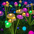 Solar Mushroom Garden Light Set of 2 – 6 Swaying Heads & Decorative